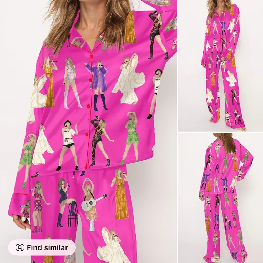 SHESHOW Pajama Set • Long Pants / Long Sleeve Shirt • Taylor Swift • Medium